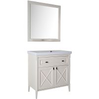 Комплект мебели для ванной ASB-Woodline Монте 80 Бежевый — фото 1, Мебель для ванной