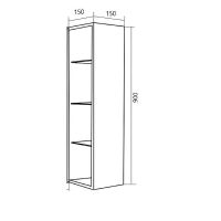 Товар: Подвесной шкаф 1MarKa Cube 15 У83244 Белый - фото 4 Подвесной шкаф 1MarKa Cube 15 У83244 Белый — фото 4, Шкафы для ванной