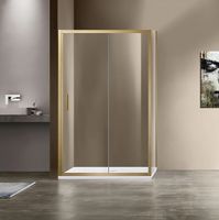 Душевой уголок Vincea Garda 120x90 VSR-1G9012CLG профиль Брашированное золото стекло прозрачное — фото 1, Прямоугольные душевые уголки