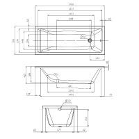 Акриловая ванна AM.PM Gem 170х70 W93A-170-070W-A без гидромассажа — фото 9, Ванны