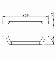 Полотенцедержатель Art&Max Gina 75 AM-G-2736-75-Nr Черный — фото 2, Полотенцедержатели