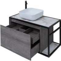 Тумба под раковину Aquanet Nova Lite Loft 90L 261656 подвесная Дуб рошелье — фото 2, Тумбы под раковину