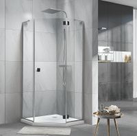 Душевой уголок Koller Pool Neon 90X90 N90PСB профиль Хром стекло прозрачное — фото 2, Душевые уголки