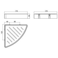 Полка корзина Emco Loft 0545 001 03 угловая Хром — фото 3, Полки для ванной и душа
