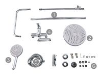 Душевая система Frap H17 Хром арт-F2417 — фото 10, Душевые стойки