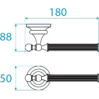 Держатель туалетной бумаги Cezares Olimp-TH04-02-M Бронза — фото 3, Держатели туалетной бумаги