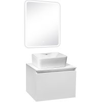 Тумба под раковину Runo Бари 60 00-00001473 подвесная Белая — фото 19, Тумбы под раковину