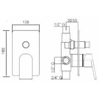 Товар: Смеситель для душа Cezares Jump JUMP-DEV3-01-Q Хром - фото 2 Смеситель для душа Cezares Jump JUMP-DEV3-01-Q Хром — фото 2, Смеситель для душа