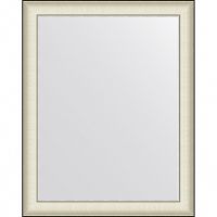 Зеркало Evoform Definite 98х78 BY 7633 в багетной раме - Белая кожа с хромом 78 мм — фото 1, Мебель для ванной