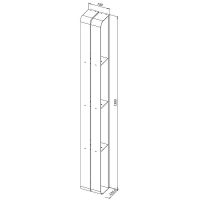 Металлическая полка Aquanet Магнум 15х130 302227 Черная матовая — фото 4, Полки для ванной и душа