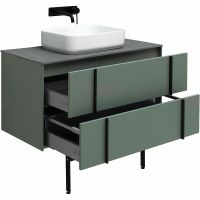 Тумба под раковину Allen Brau Reality 100 1.32007.CGM подвесная Олива матовая — фото 36, Тумбы под раковину