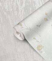 Обои Prima Italiana Monte Rosa 80671 Винил на флизелине (1,06*10) Серый/Желтый, Цветы/Орнамент — фото 4, Обои для стен