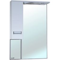Зеркало со шкафом Bellezza Сиена 70 L 4613911002016 с подсветкой Белое — фото 1, Зеркальные шкафы в ванную