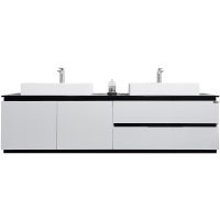 Тумба с раковиной Orans BC-6023-1800 180 60231800 подвесная Белая глянцевая — фото 1, Тумбы с раковиной