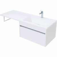 Товар: Тумба с раковиной Aquanet Токио 130 R 239218 подвесная Белая - фото 3 Тумба с раковиной Aquanet Токио 130 R 239218 подвесная Белая — фото 3, Тумбы с раковиной