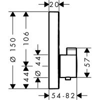 Смеситель для душа Hansgrohe ShowerSelect S 15743990 с термостатом Полированное золото — фото 3, Смеситель для душа