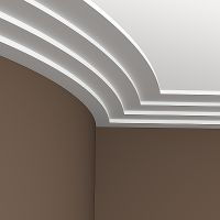 Карниз гибкий Европласт 1.50.142 2000x45x196 мм — фото 2, Карнизы