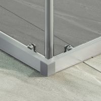 Душевой уголок Maybah Glass MGY-1328-5 900x900x1950 раздвижной профиль Хром матовый стекло графитовое — фото 3, Душевые уголки