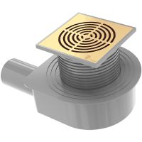 Душевой трап Boheme Smart Design 984-15-G с решеткой Золото — фото 1, Трапы для душа