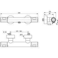 Товар: Смеситель для душа Ideal Standard Ceratherm T100 A7229AA с термостатом Хром - фото 5 Смеситель для душа Ideal Standard Ceratherm T100 A7229AA с термостатом Хром — фото 5, Смеситель для душа