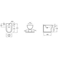 Биде Jacob Delafon Odeon Up E4738-00 Белое без крышки — фото 4, Биде напольные