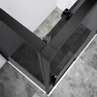Душевой уголок Vincea Slim-N 110x80 VSR-4SN8011CGB профиль Черный стекло тонированное — фото 4, Душевые уголки