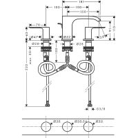 Смеситель для раковины Hansgrohe Vivenis 75033670 Черный матовый — фото 3, Смесители