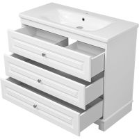 Товар: Тумба с раковиной Misty Ларго 100 УТ000023207 Белая матовая - фото 4 Тумба с раковиной Misty Ларго 100 УТ000023207 Белая матовая — фото 4, Мебель для ванной