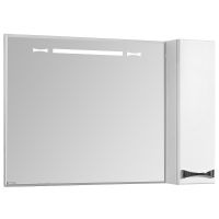 Зеркало со шкафом Aquaton Диор 100 R 1A167902DR01R с подсветкой Белое — фото 1, Зеркальные шкафы в ванную