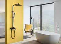 Душевая система Abber Daheim AF8216B Черная матовая — фото 2, Душевые стойки