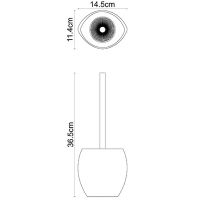 Ершик для унитаза WasserKRAFT Eider K-33327 Хром — фото 3, Ершики для унитаза