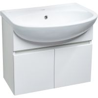 Тумба под раковину Runo Лада 50 00-00001366 подвесная Белая — фото 1, Тумбы под раковину