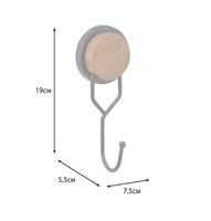 Крючок Fixsen Magic Wood FX-46005 Черный матовый — фото 3, Крючки для полотенец