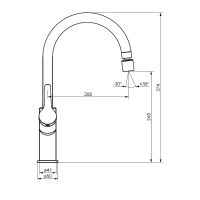 Смеситель для кухни Damixa Eclipse 310722300 Черный матовый — фото 4, Смесители