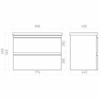 Товар: Тумба под раковину Laparet Electra 80 LE-WCAB-80-222 подвесная Дуб Рока - фото 4 Тумба под раковину Laparet Electra 80 LE-WCAB-80-222 подвесная Дуб Рока — фото 4, Мебель для ванной