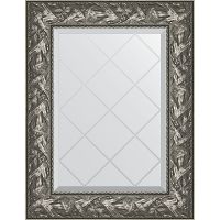 Зеркало Evoform Exclusive-G 76х59 с гравировкой в багетной раме - Византия серебро 99 мм арт-BY 4028 — фото 1, Зеркала в ванную комнату
