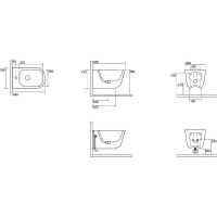 Товар: Биде Kerasan Tribeca 512559 подвесное Grigio matt - фото 3 Биде Kerasan Tribeca 512559 подвесное Grigio matt — фото 3, Биде