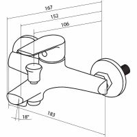 Смеситель для ванны Damixa Origin Balance Хром арт-791000000 — фото 2, Смеситель для ванны