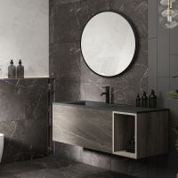 Товар: Зеркало Abber Mond 77 AG6201B Черное - фото 2 Зеркало Abber Mond 77 AG6201B Черное — фото 2, Мебель для ванной