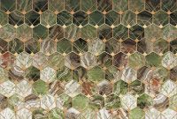 Фреска Ortograf Forma 32695 Фактура бархат FX Флизелин (4*2,7) Зеленый/Коричневый/Золото, Геометрия/Абстракция арт-32695 (бархат FX) — фото 2, Фрески