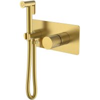 Гигиенический душ со смесителем Boheme Stick 127-MG.2 Золото матовое — фото 1, Душевое оборудование. Душевая программа