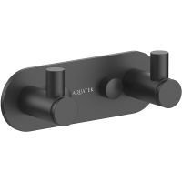 Вешалка для полотенец Aquatek Европа AQ4102MB Черная матовая — фото 1, Крючки для полотенец