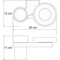 Товар: Стакан для зубных щеток с мыльницей WasserKRAFT Berkel K-6826 Хром - фото 3 Стакан для зубных щеток с мыльницей WasserKRAFT Berkel K-6826 Хром — фото 3, Мыльницы