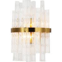 Настенный светильник Divinare Meadow 6053/17 AP-1 Прозрачный Латунь — фото 1, Светильники