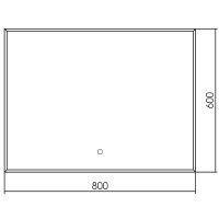 Зеркало Abber See 80 с подсветкой с сенсорным выключателем и диммером арт-AG6103SL-0.8 — фото 3, Зеркала в ванную комнату