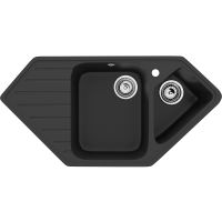 Кухонная мойка Ulgran Classic U-409-344 Ультра-черная — фото 1, Кухонные мойки
