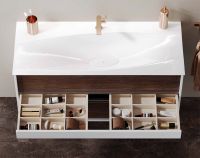 Тумба под раковину Clarberg Evolution 100 EV0110CD подвесная Крафт темный — фото 5, Тумбы под раковину