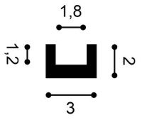 Карниз Orac Decor CX190 2000x20x30 мм — фото 2, Карнизы
