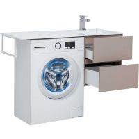 Тумба под раковину Aquanet Алвита 120 R 243661 подвесная Капучино — фото 2, Мебель для ванной