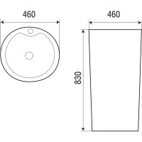 Товар: Раковина WeltWasser Leerbach 4646 GL-WT 46 10000005491 Белый глянец - фото 4 Раковина WeltWasser Leerbach 4646 GL-WT 46 10000005491 Белый глянец — фото 4, Раковины напольные